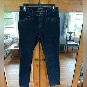 Lauren Jeans Co. size 8. Straight leg. Cute zipper details.